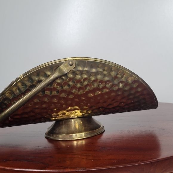 F.T.D.A. European Vintage Mini Hammered Gold Brass Decor Handle Basket Rustic - Picture 15 of 16